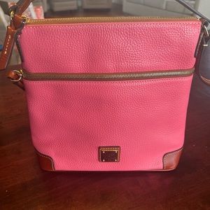Rooney & Bourke Pebble Grain Crossbody Handbag, Color Bubblegum